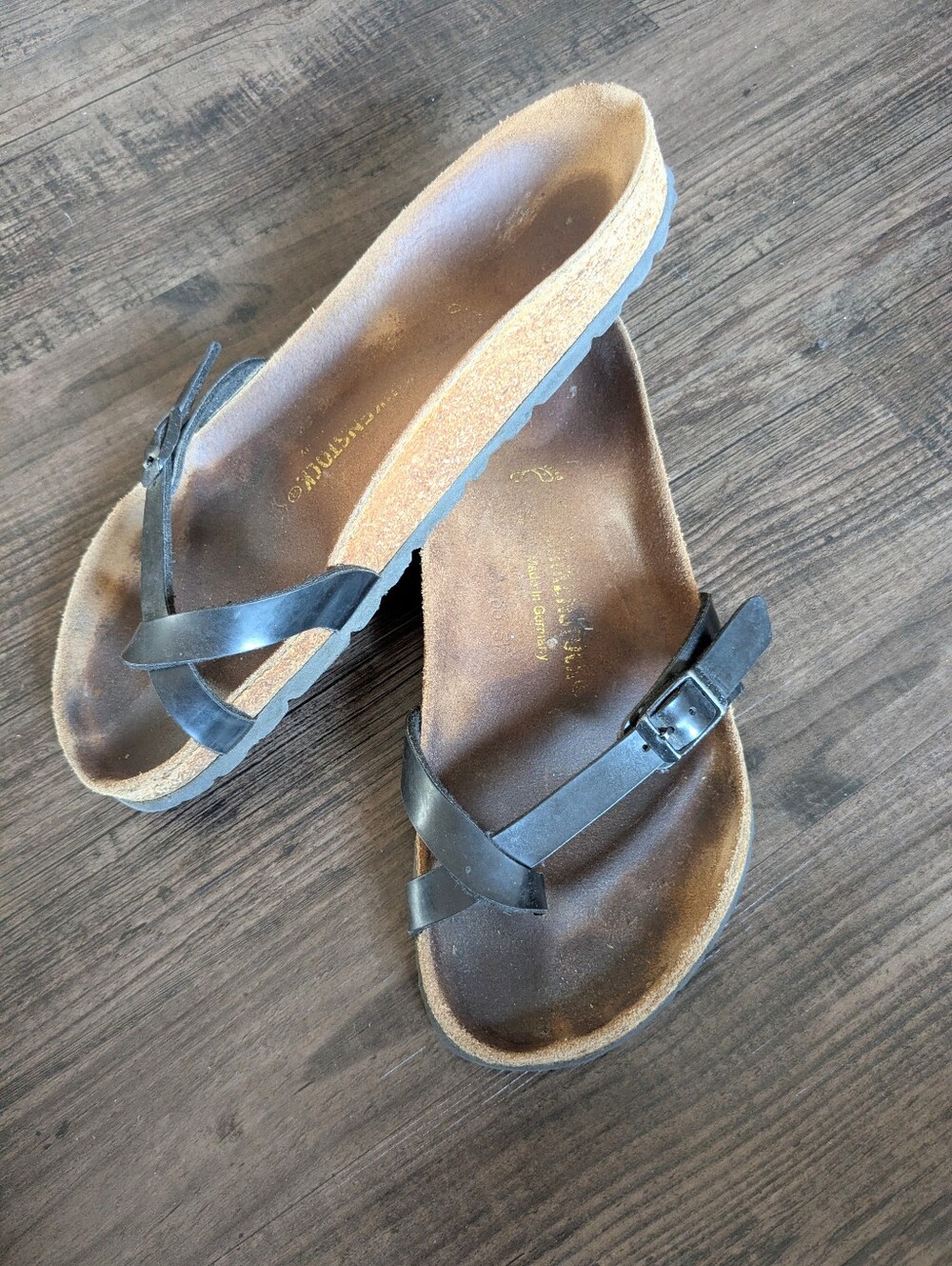 Birkenstock Mayari Black Birko-Flor Toe Loop Sandals EU 39 Women’s 8-8.5 Regular - Picture 3 of 13